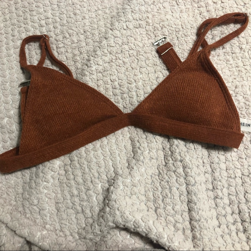 brownish reddish bikini top from shein